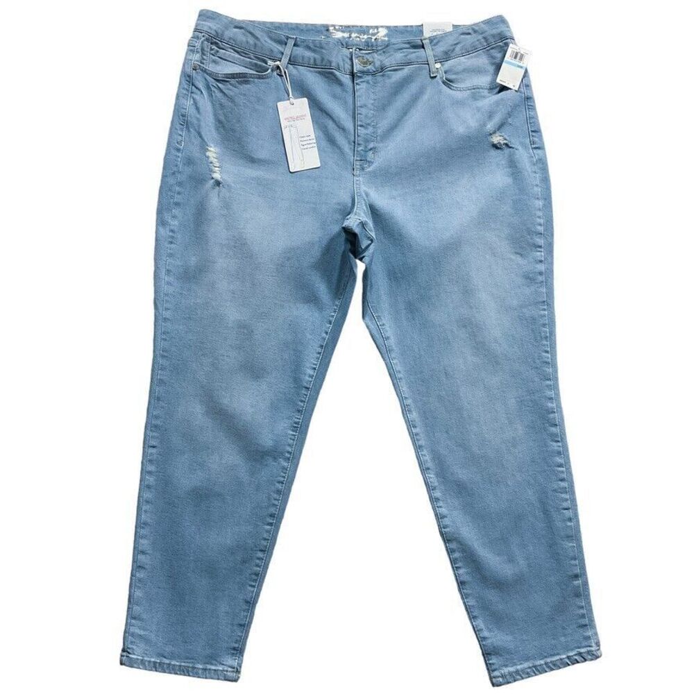Seven7 Womens Jeans size 20W new nwt $79 Light Wash Denim Metro Skinny x29" r331